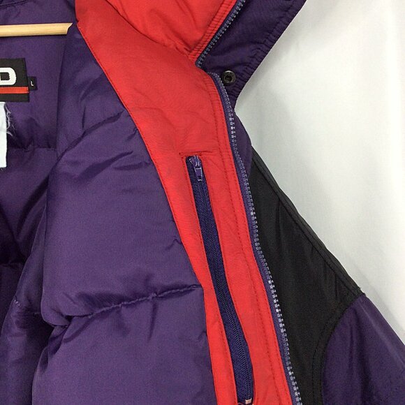 Vintage 90s HEAD Skiwear Jacket Mens Size Large Purple Red Thick Snowmobile - Picture 12 of 16